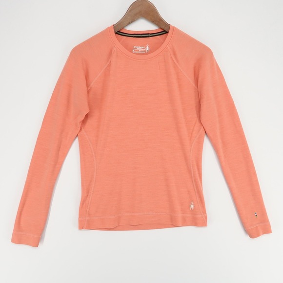Smartwool Merino 250 Shirt Womens Medium Coral Base Layer Crewneck Long Sleeve - Picture 1 of 4